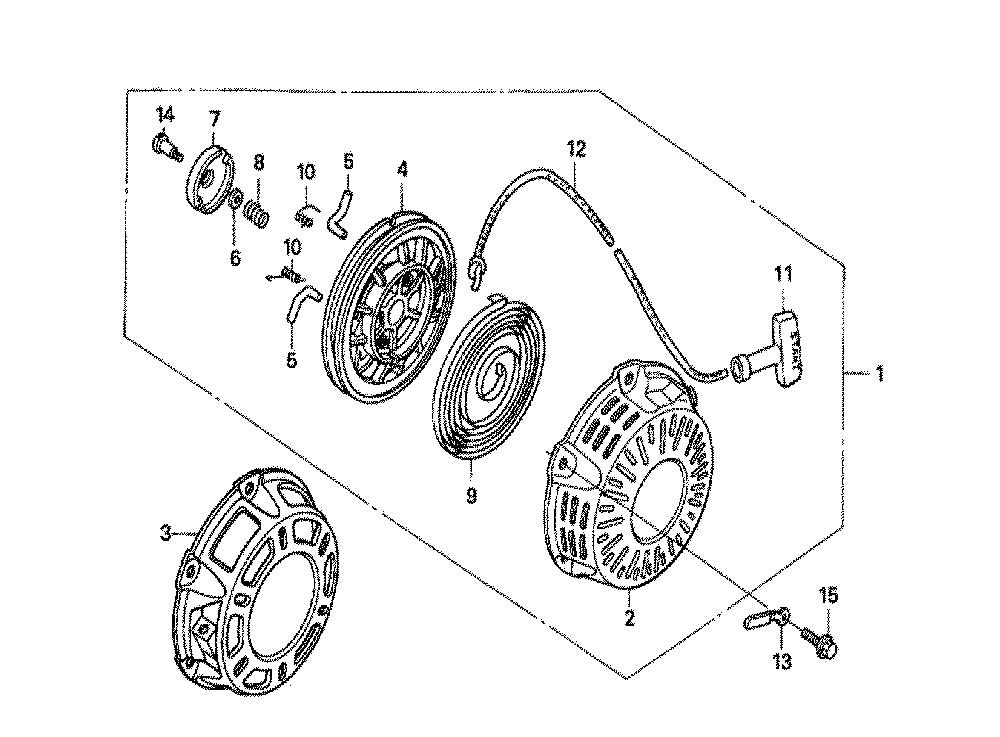 Fig-0 Diagram and Parts List for GX160U1 Type WDA6 Honda Engine