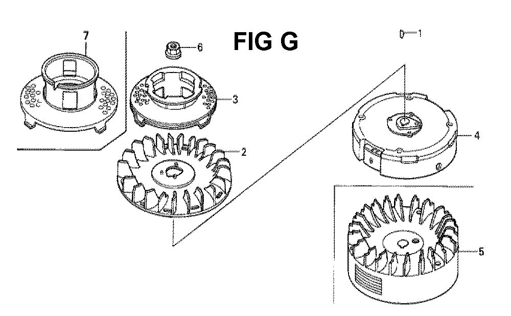Fig-6 Diagram and Parts List for GXV160H2 Type SFY Honda Engine