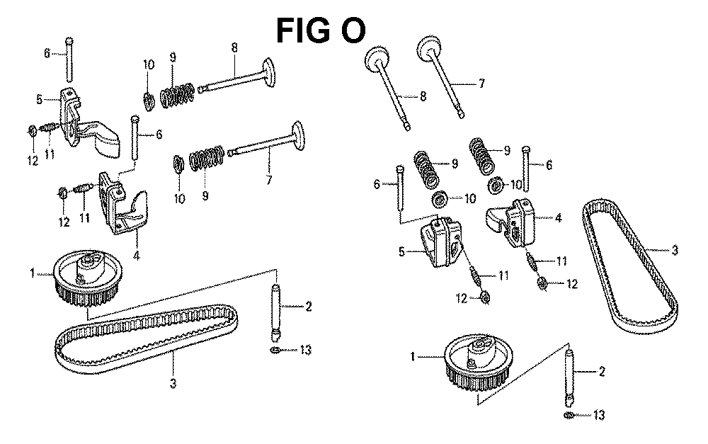 Fig-9 Diagram and Parts List for GXV530 Type UXE3A Honda Engine