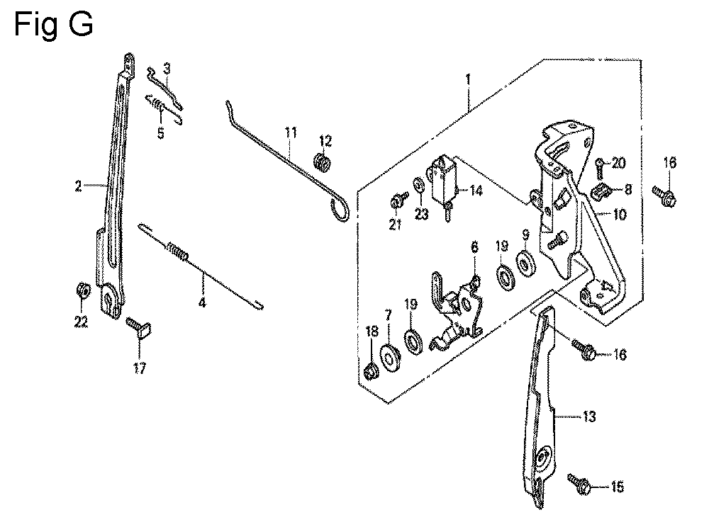 Fig-7 Diagram and Parts List for GC135 Type SHE4 Honda Engine
