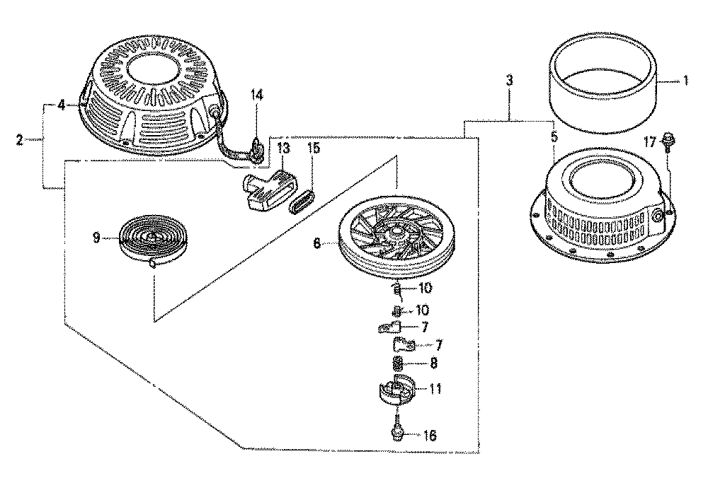 Fig-0 Diagram and Parts List for GXV340K2 Type DXE2 Honda Engine