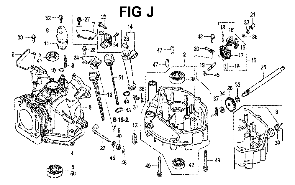 Fig-3 Diagram and Parts List for GXV160 Type A1 Honda Engine