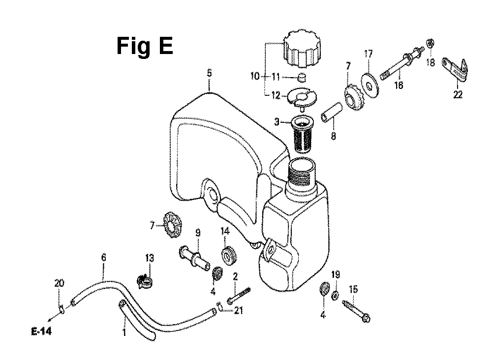 Fig-12 Diagram and Parts List for GXV160 Type N12 Honda Engine