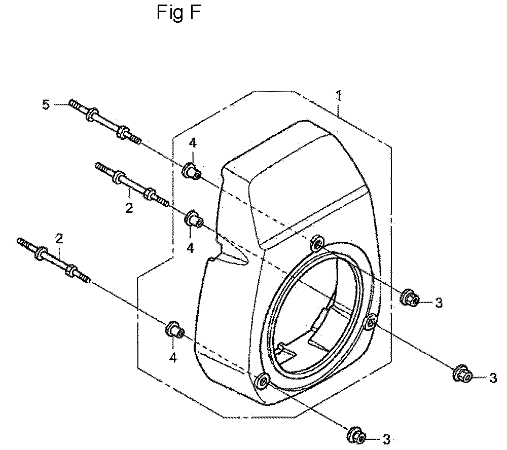 Fig-6 Diagram and Parts List for GC190A Type QHA2 Honda Engine