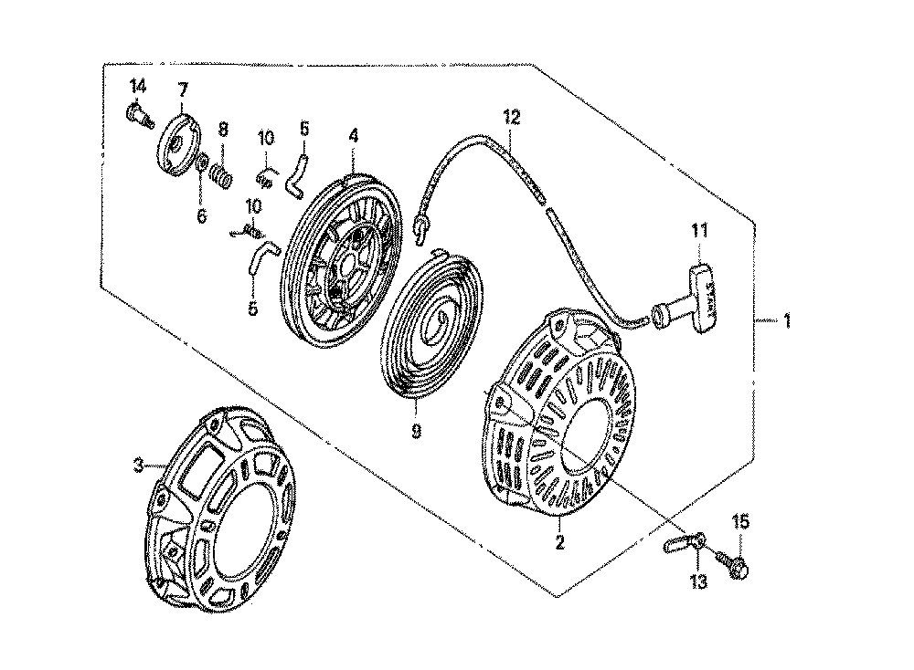 Fig-0 Diagram and Parts List for GX160U1 Type QX7 Honda Engine