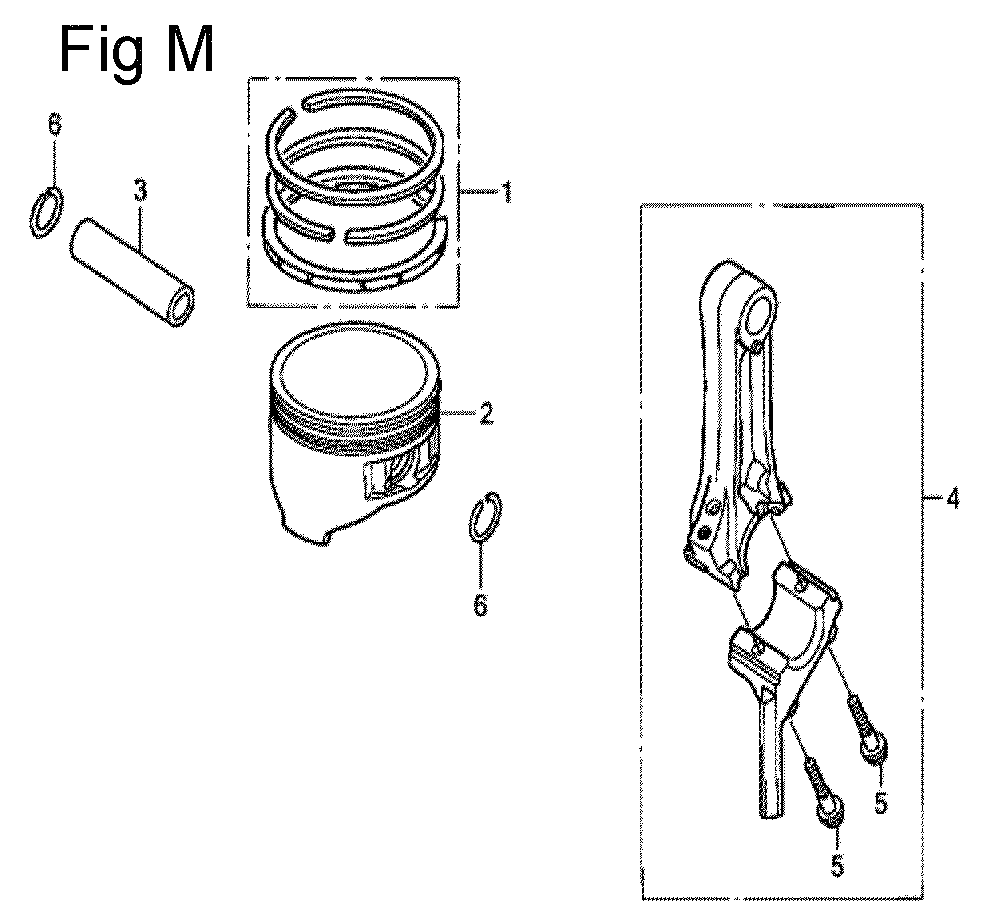 Fig-13 Diagram and Parts List for GC190LA Type VBAF Honda Engine