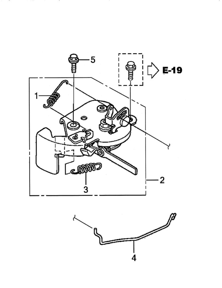 Choke Lever Diagram and Parts List for GCV190-LABHH  Honda Engine