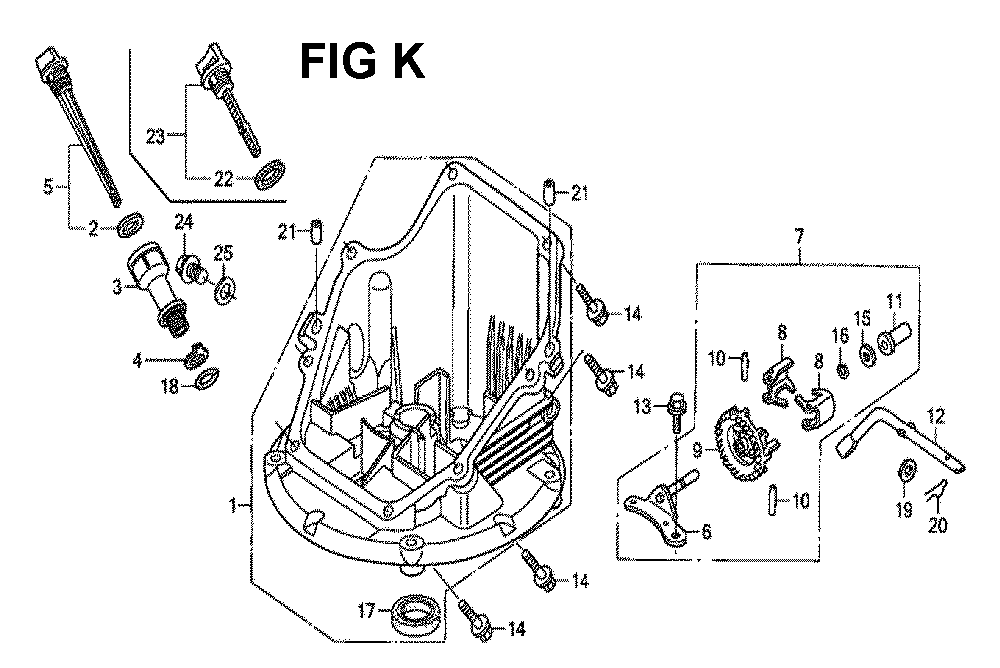 Fig-11 Diagram and Parts List for GCV190LA Type N5AV Honda Engine