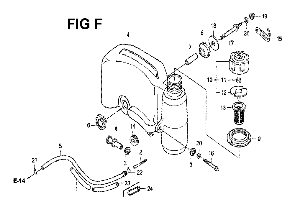 Fig-6 Diagram and Parts List for GXV160H2 Type SFJ Honda Engine