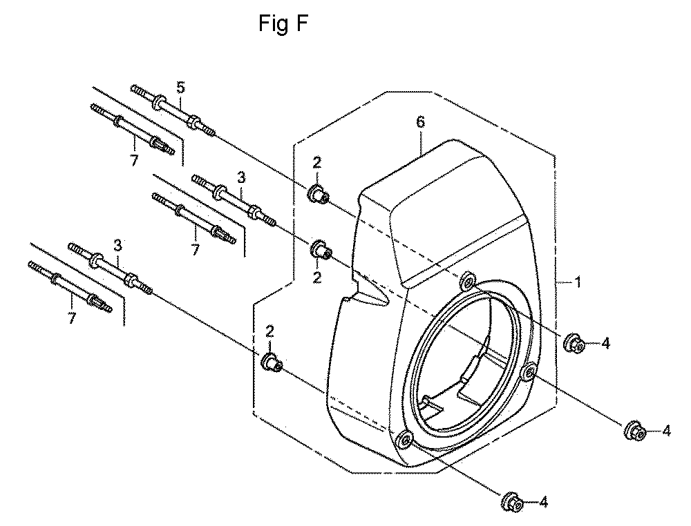 Fig-6 Diagram and Parts List for GC160LA Type VHA Honda Engine