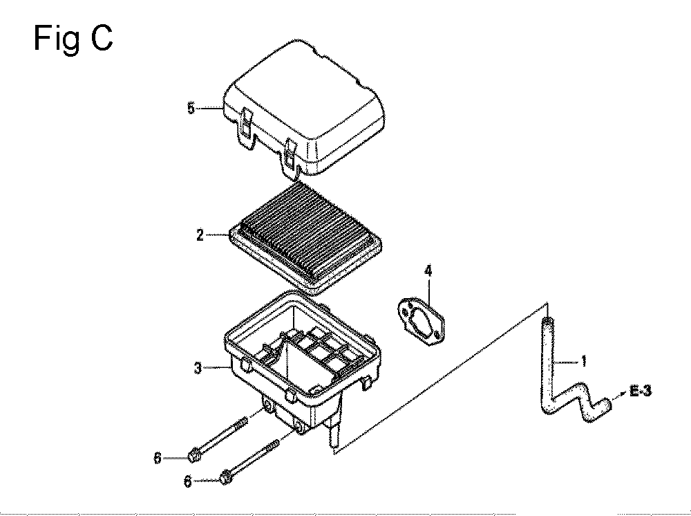 Fig-3 Diagram and Parts List for GC160 Type SHE4 Honda Engine