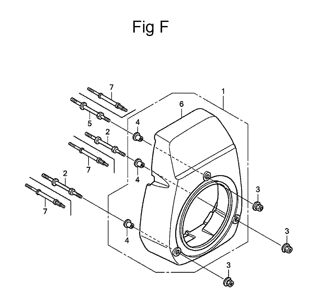 Fig-6 Diagram and Parts List for GC160 Type QHA Honda Engine