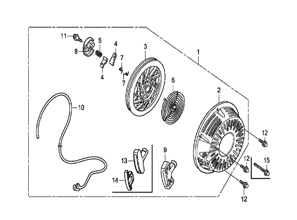 Fig-0 Diagram and Parts List for GX270T Type LW Honda Engine