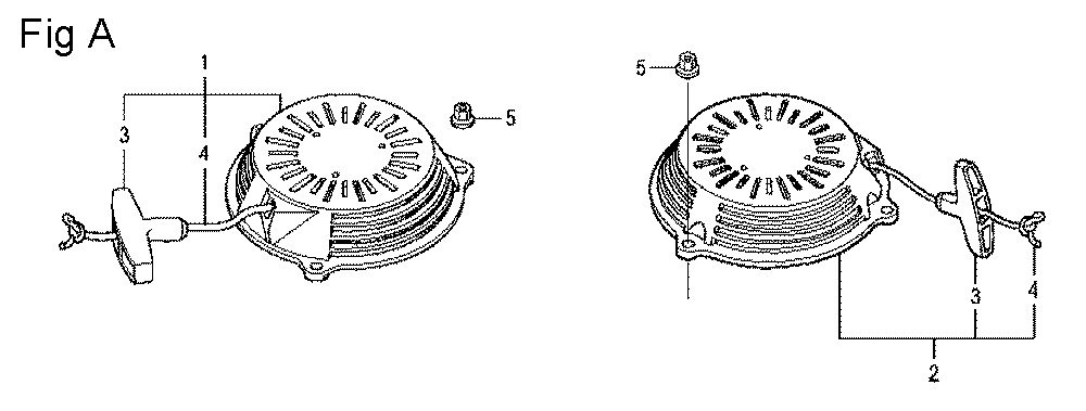 Fig-1 Diagram and Parts List for GCV160LA Type N1A Honda Engine