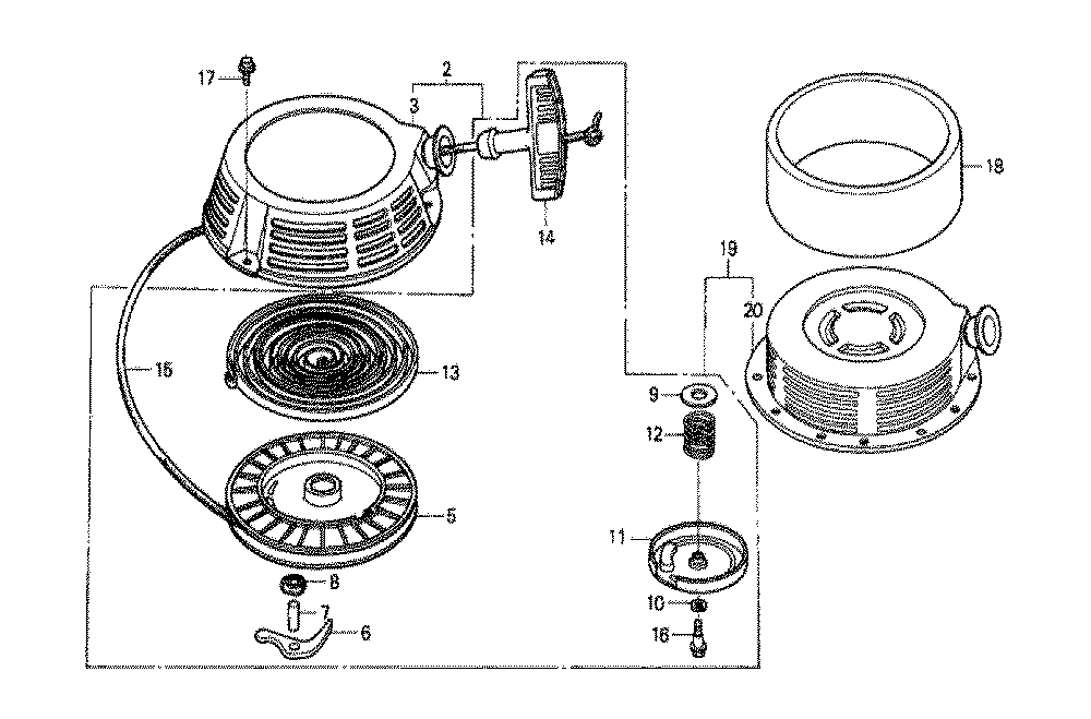 Fig-0 Diagram and Parts List for GXV340 Type DAP Honda Engine