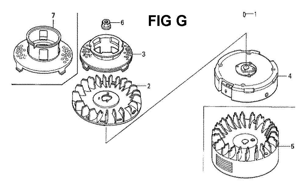 Fig-11 Diagram and Parts List for GXV160H2 Type N6W Honda Engine