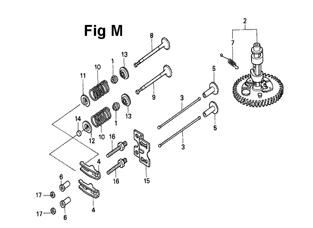 Fig-11 Diagram and Parts List for GXV340 Type DN Honda Engine