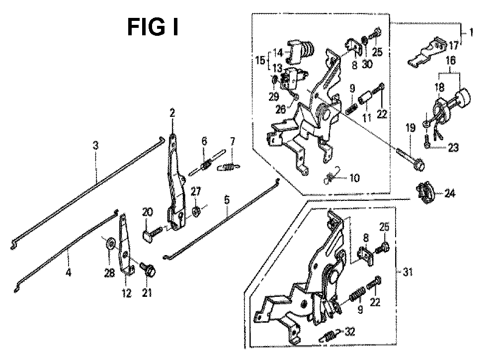 Fig-2 Diagram and Parts List for GXV340K2 Type DA23 Honda Engine