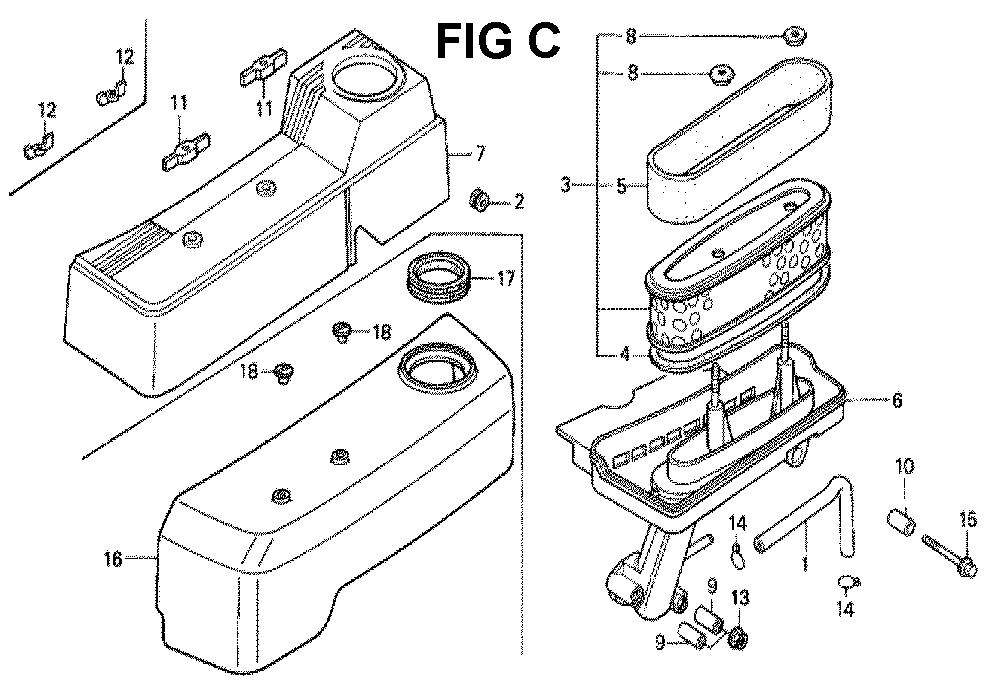 Fig-12 Diagram and Parts List for GXV160 Type N1E Honda Engine
