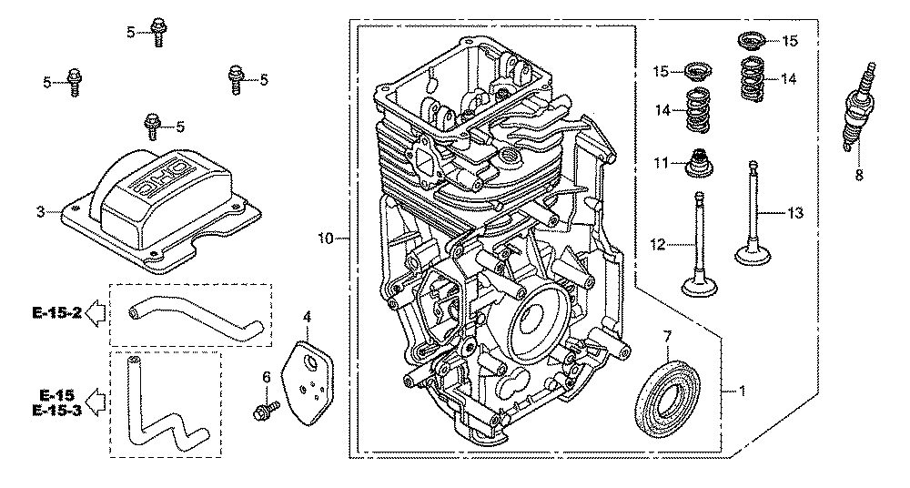 Fig-0 Diagram and Parts List for GC160A Type MEA2 Honda Engine