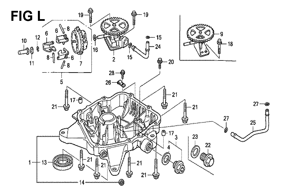 Fig-7 Diagram and Parts List for GXV530 Type DXA2A Honda Engine