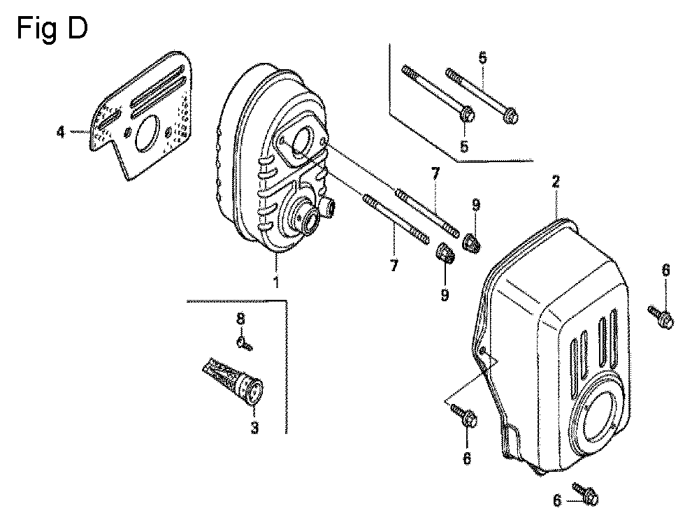 Fig-4 Diagram and Parts List for GX100U Type KRB Honda Engine