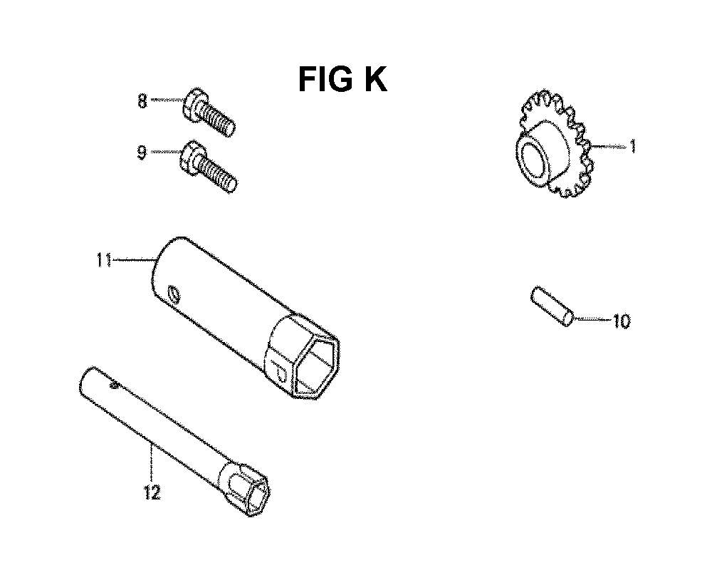 Fig-11 Diagram and Parts List for GXV120 Type SFTH Honda Engine