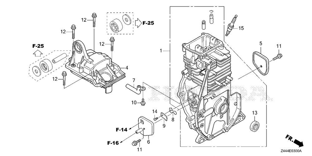 Cylinder Diagram and Parts List for EU2200IT (Type  AG)(EAMT-1000001 - 9999999) Honda Generator