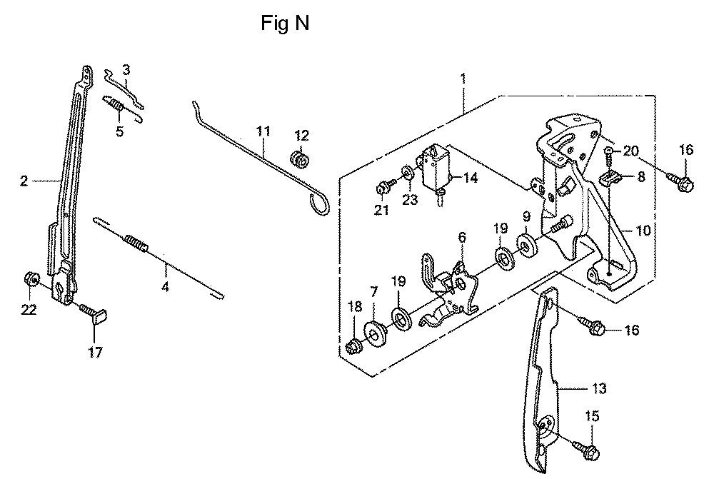 Fig-14 Diagram and Parts List for GC160LA Type QDE Honda Engine