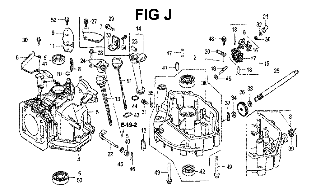 Fig-5 Diagram and Parts List for GXV160 Type SFS Honda Engine