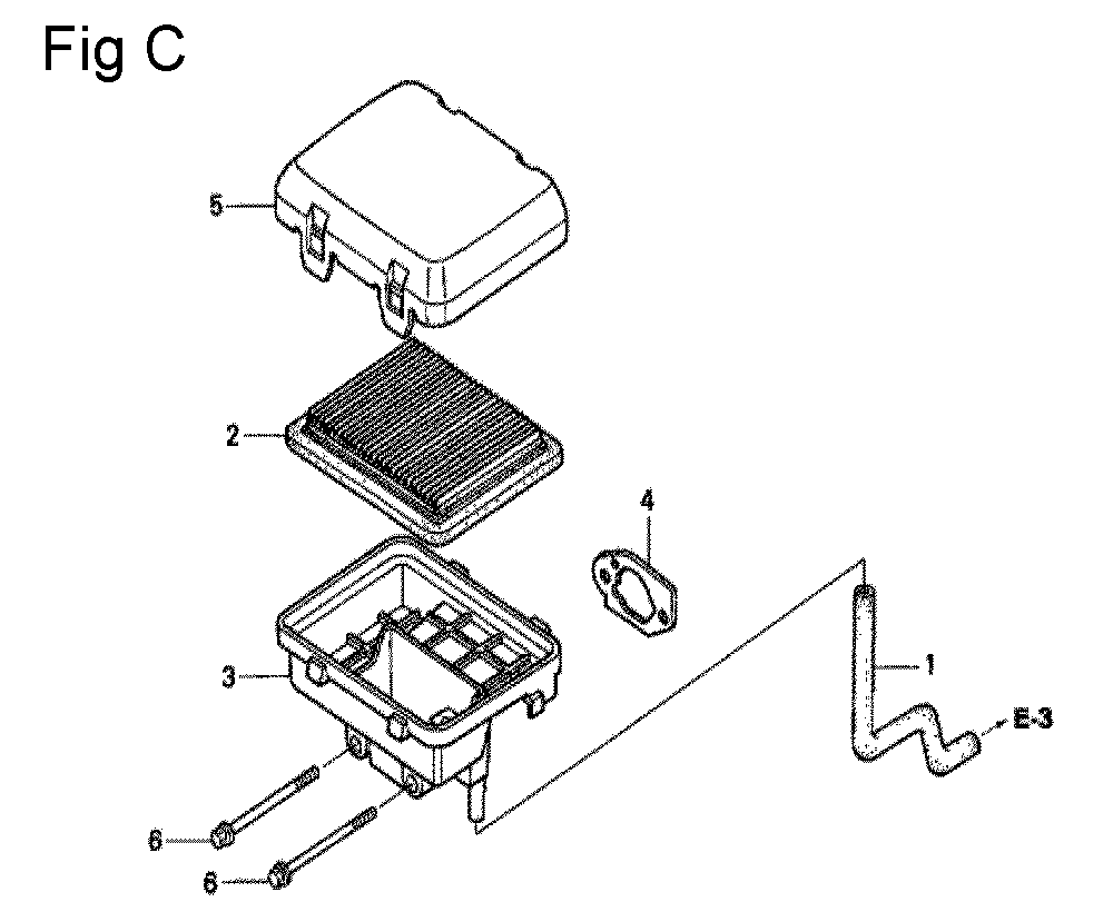 Fig-3 Diagram and Parts List for GC135 Type SHJ1 Honda Engine