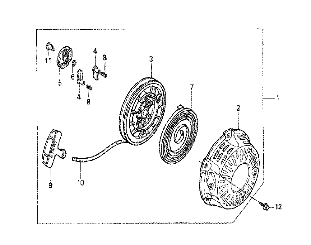 Fig-0 Diagram and Parts List for GX120K1 (SD16)(43-9099999) Honda Engine