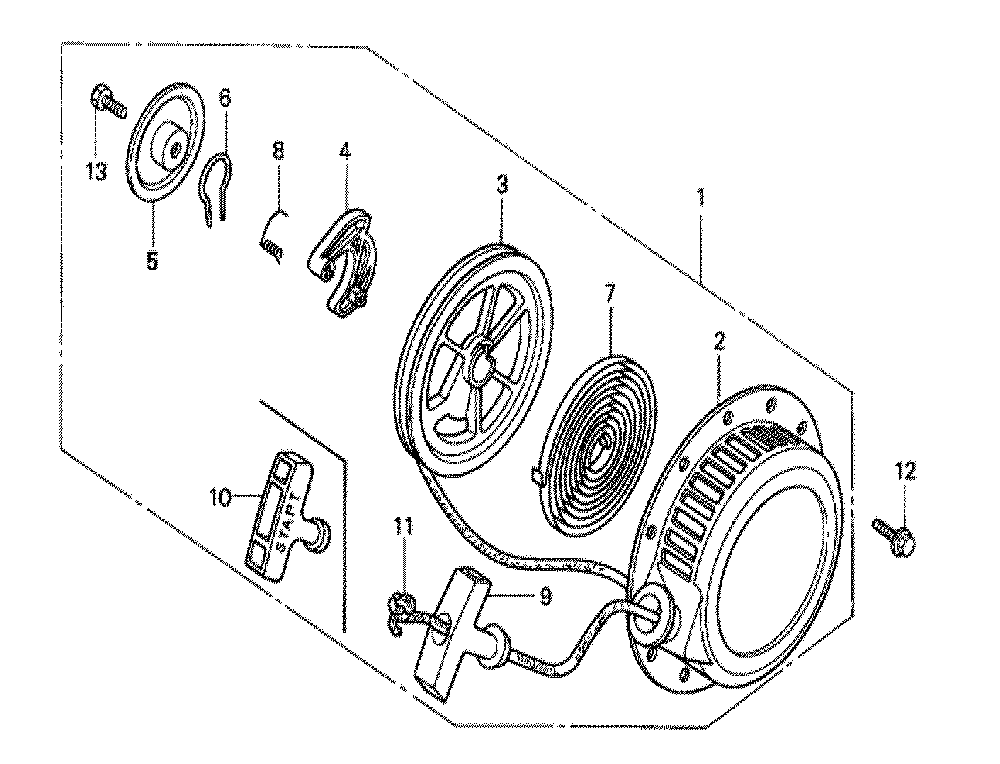 Fig-0 Diagram and Parts List for G100K2 Type LJ1 Honda Engine