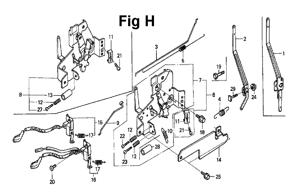 Fig-7 Diagram and Parts List for GXV120 Type N2T Honda Engine