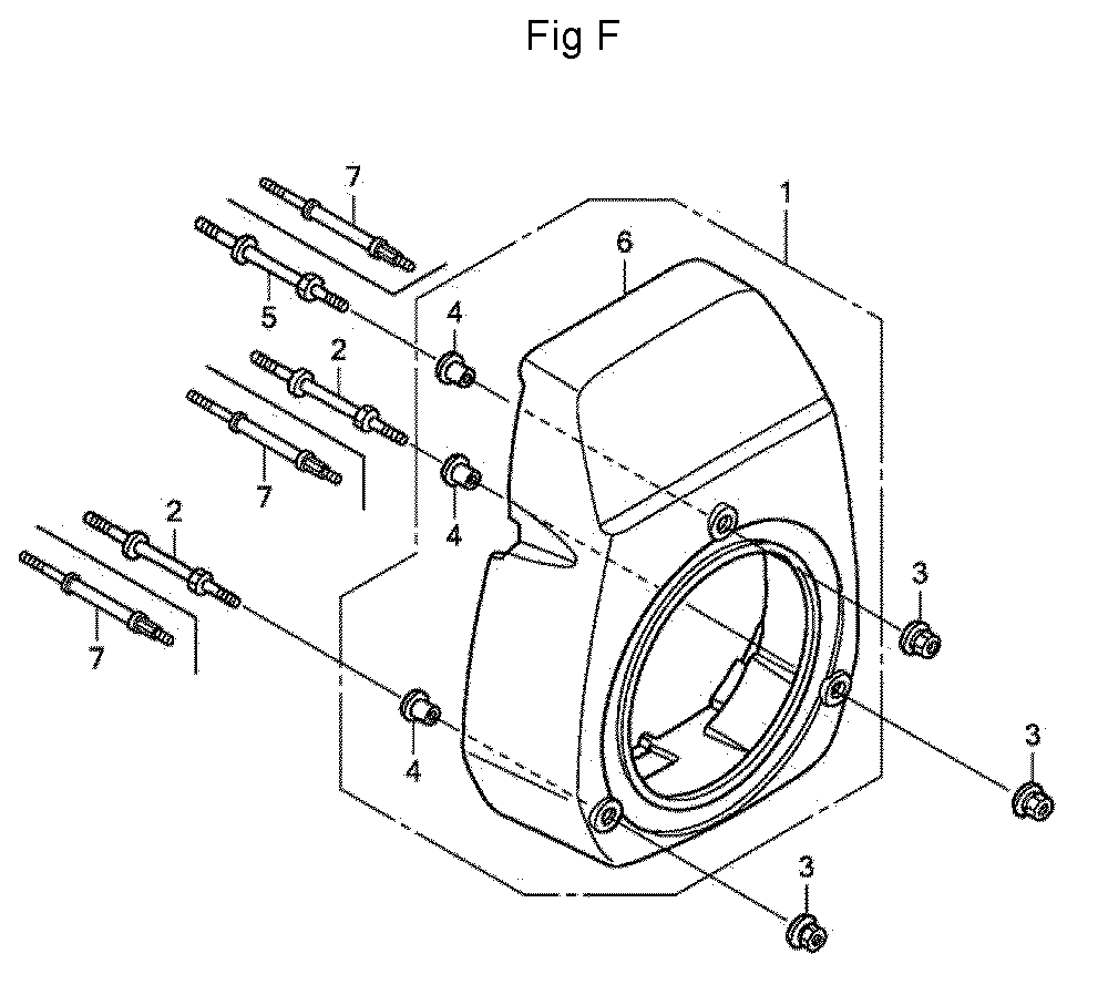 Fig-6 Diagram and Parts List for GC160A Type QHA1 Honda Engine