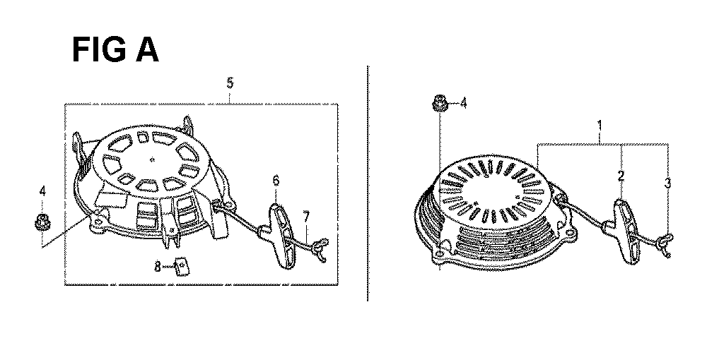 Fig-1 Diagram and Parts List for GCV190LA Type S3C Honda Engine