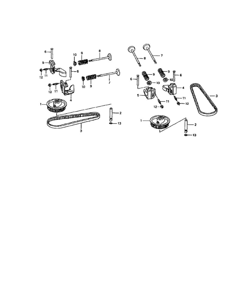 Camshaft Diagram and Parts List for GCV-530-EXA2  Honda Engine