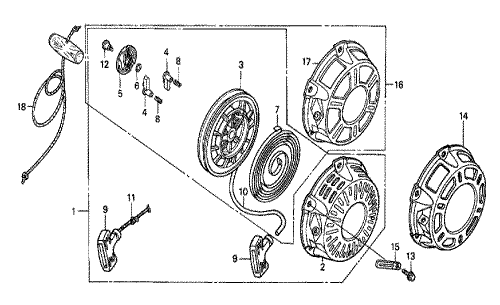 Fig-0 Diagram and Parts List for GX160K1 Type LAX Honda Engine
