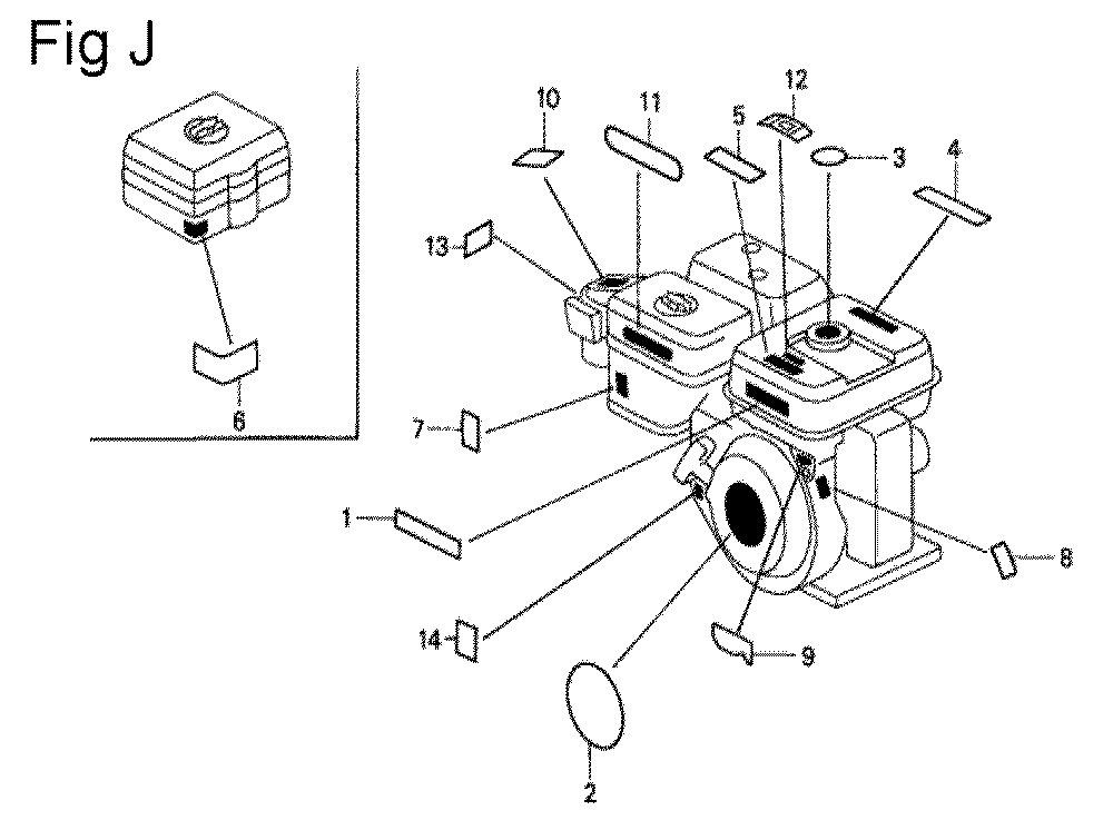 Fig-11 Diagram and Parts List for GX140 Type VET Honda Engine