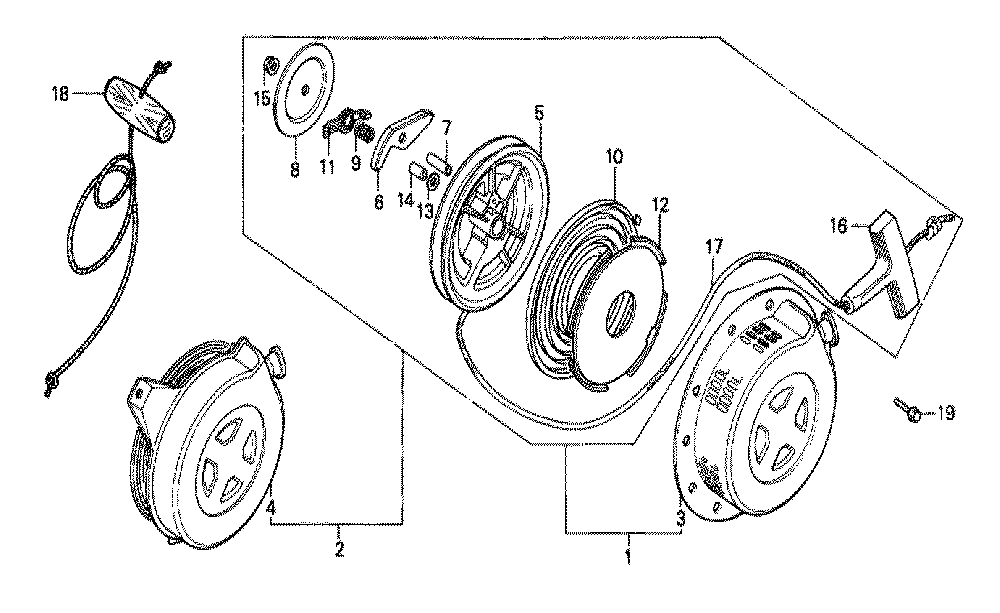 Fig-0 Diagram and Parts List for GX110 Type QA Honda Engine