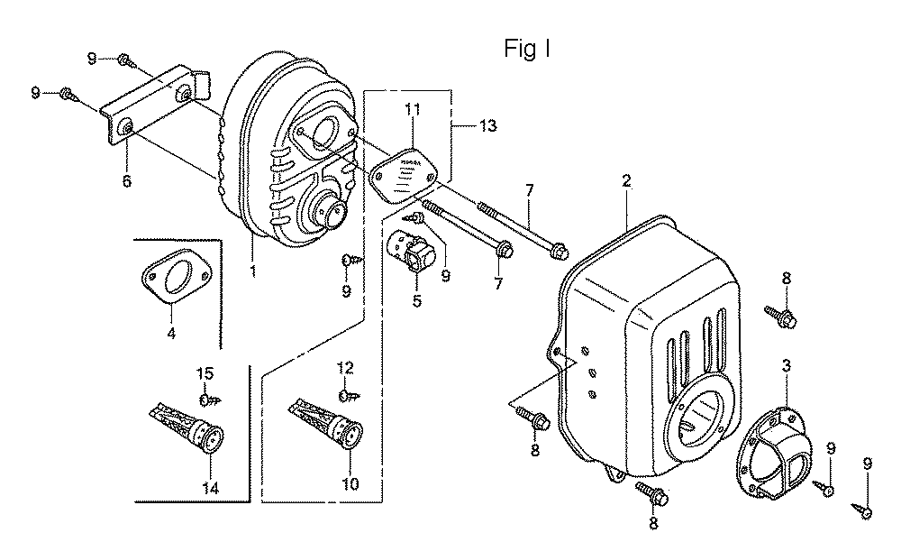 Fig-9 Diagram and Parts List for GC190A Type MHA2 Honda Engine