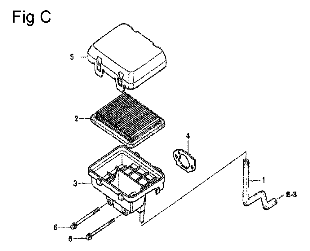 Fig-3 Diagram and Parts List for GC160 Type VHE Honda Engine