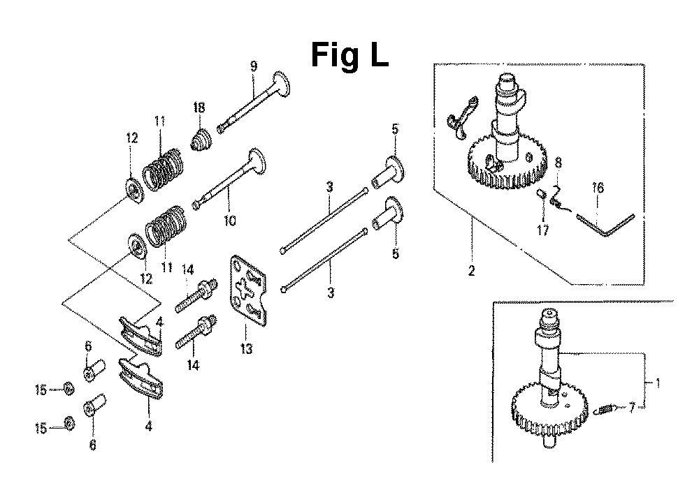 Fig-1 Diagram and Parts List for GXV140 Type A1KS Honda Engine