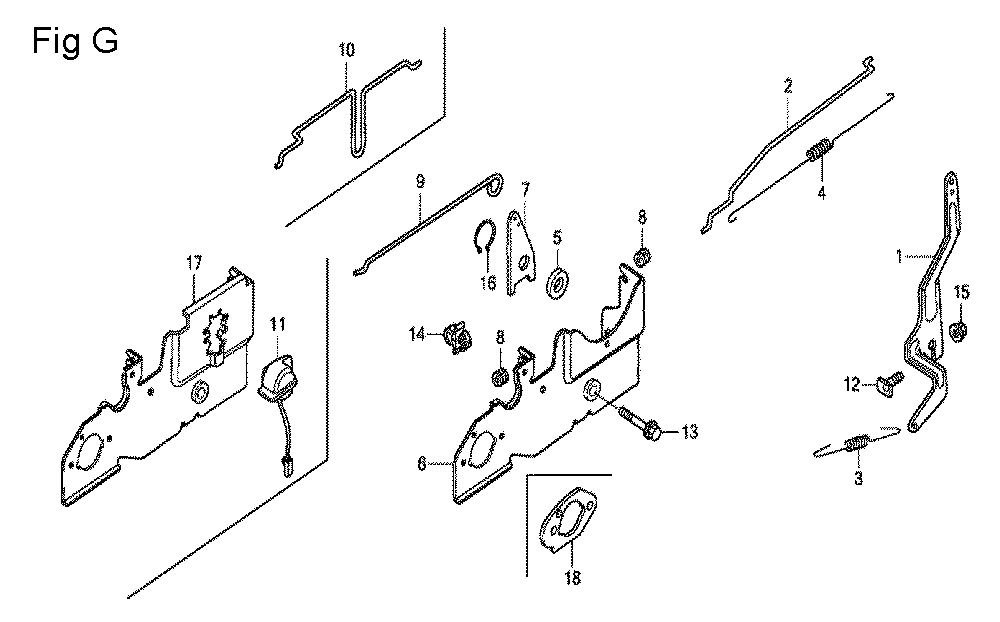 Fig-7 Diagram and Parts List for GCV160A Type S3A Honda Engine