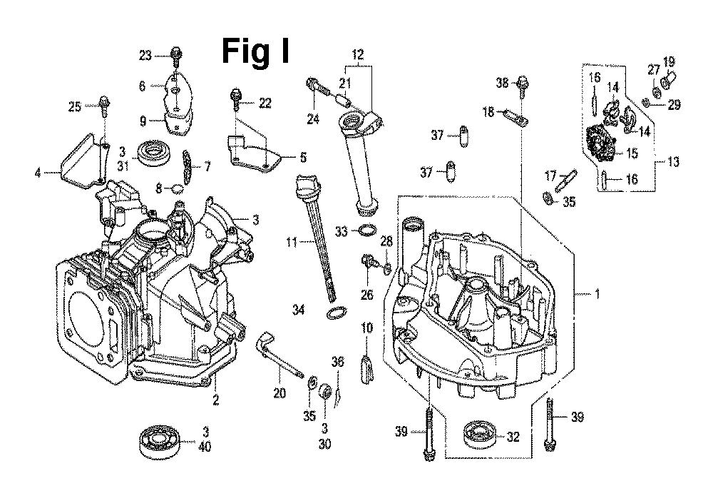 Fig-6 Diagram and Parts List for GXV160A1 Type T1AH Honda Engine