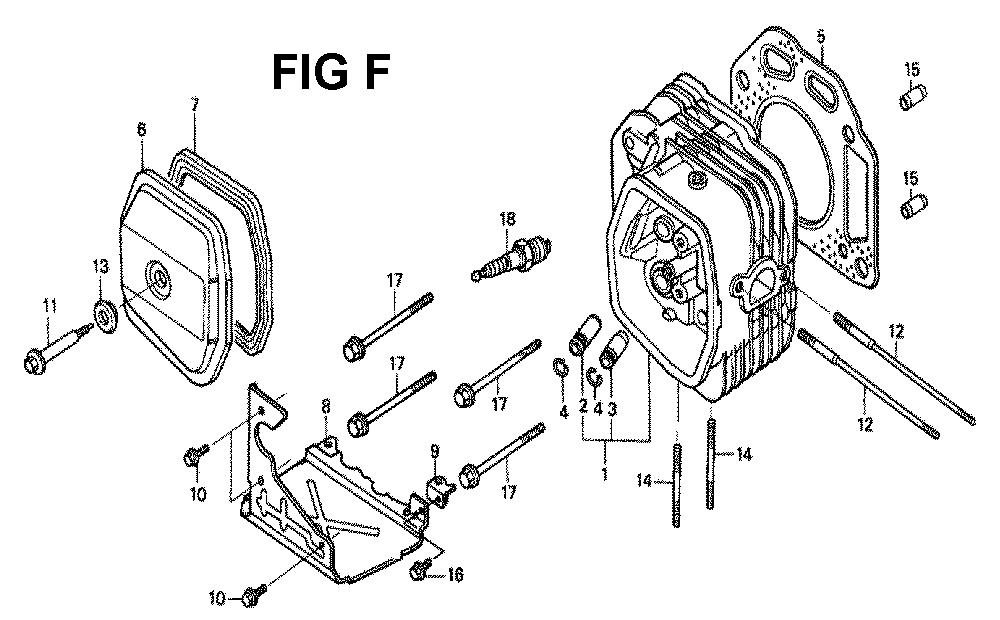 Fig-1 Diagram and Parts List for GXV340K2 Type DP2 Honda Engine