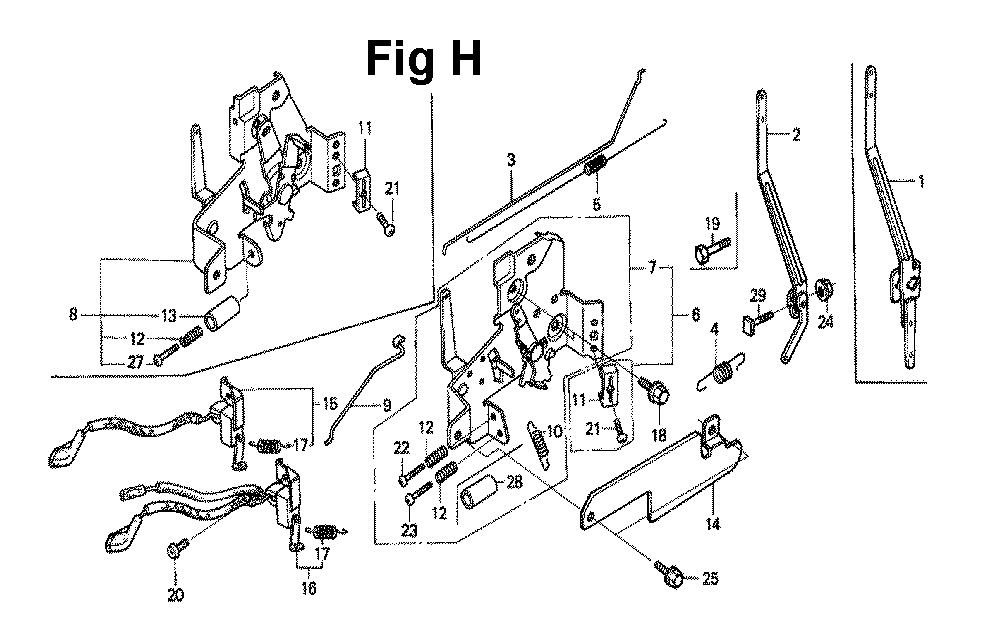 Fig-12 Diagram and Parts List for GXV120 Type SF Honda Engine