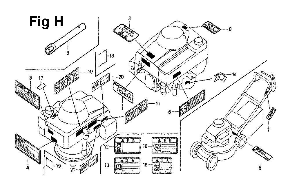 Fig-4 Diagram and Parts List for GXV160K1 Type N62 Honda Engine