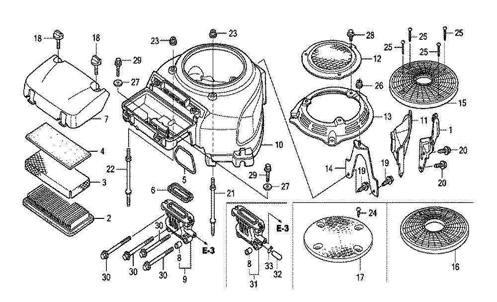Fig-0 Diagram and Parts List for GXV530U Type DXA2 Honda Engine