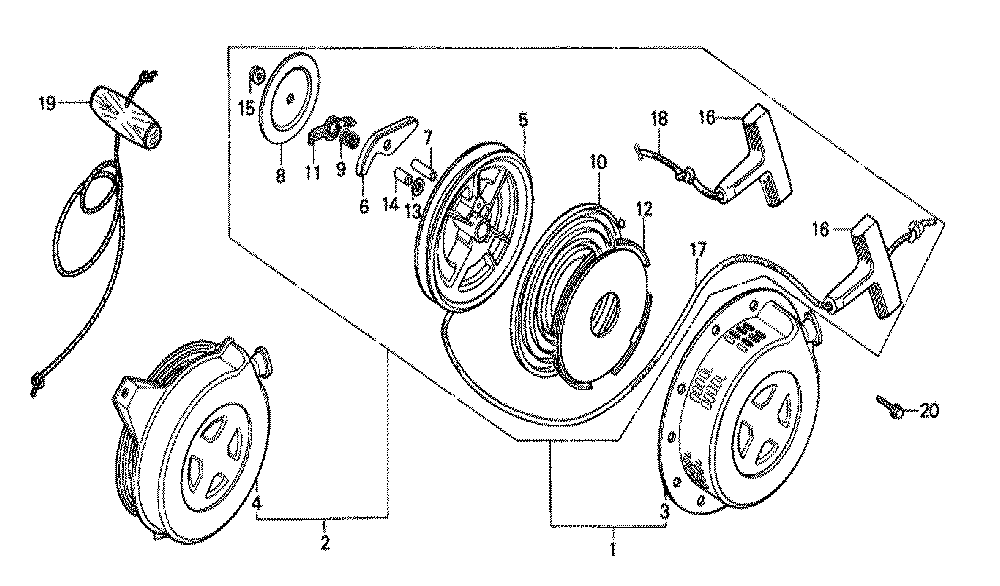 Fig-0 Diagram and Parts List for GX140 Type RD Honda Engine